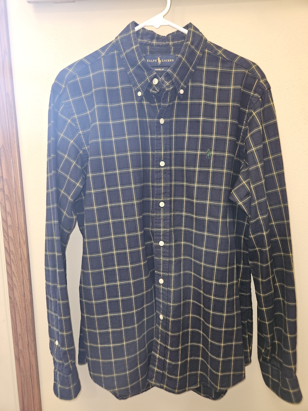 Ralph Lauren Men's Navy Plaid Button-Down Shirt